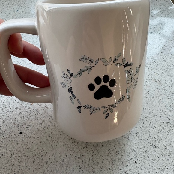 DUAL SIDED Rae Dunn YOU ARE PAWFECT white NWT ceramic 16 ounce A - Picture 7 of 8